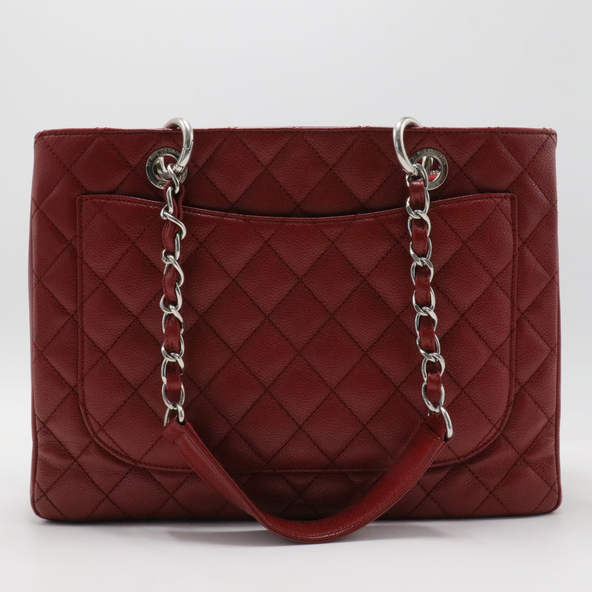 Grand Shopping Tote Quilted Caviar