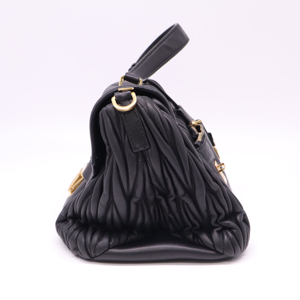 black Miu Miu Matelassé leather handbag B22419