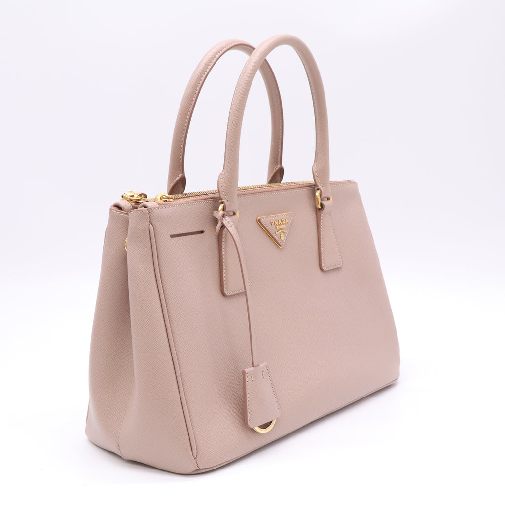 Saffiano Small Galleria Double Zip Tote Cammeo B22601