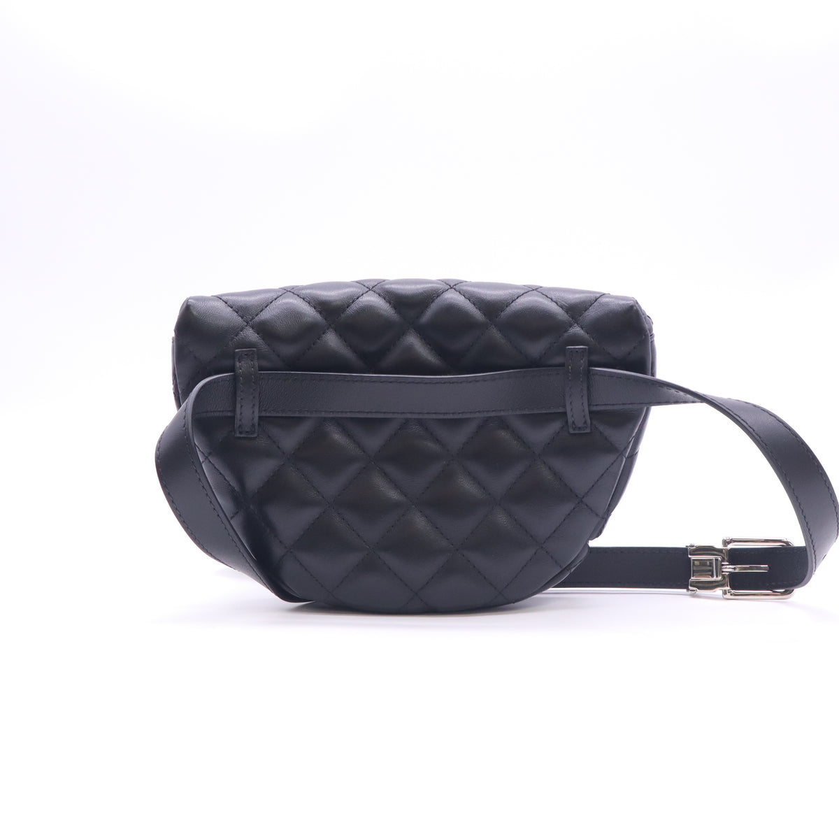 Calfskin Quilted Uniform Waist Belt Bag Black B24262