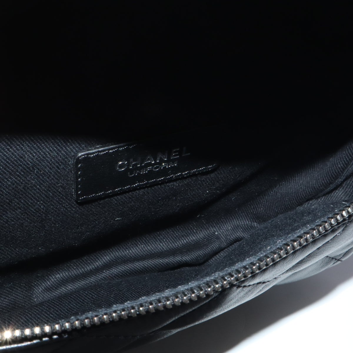 Calfskin Quilted Uniform Waist Belt Bag Black B24262