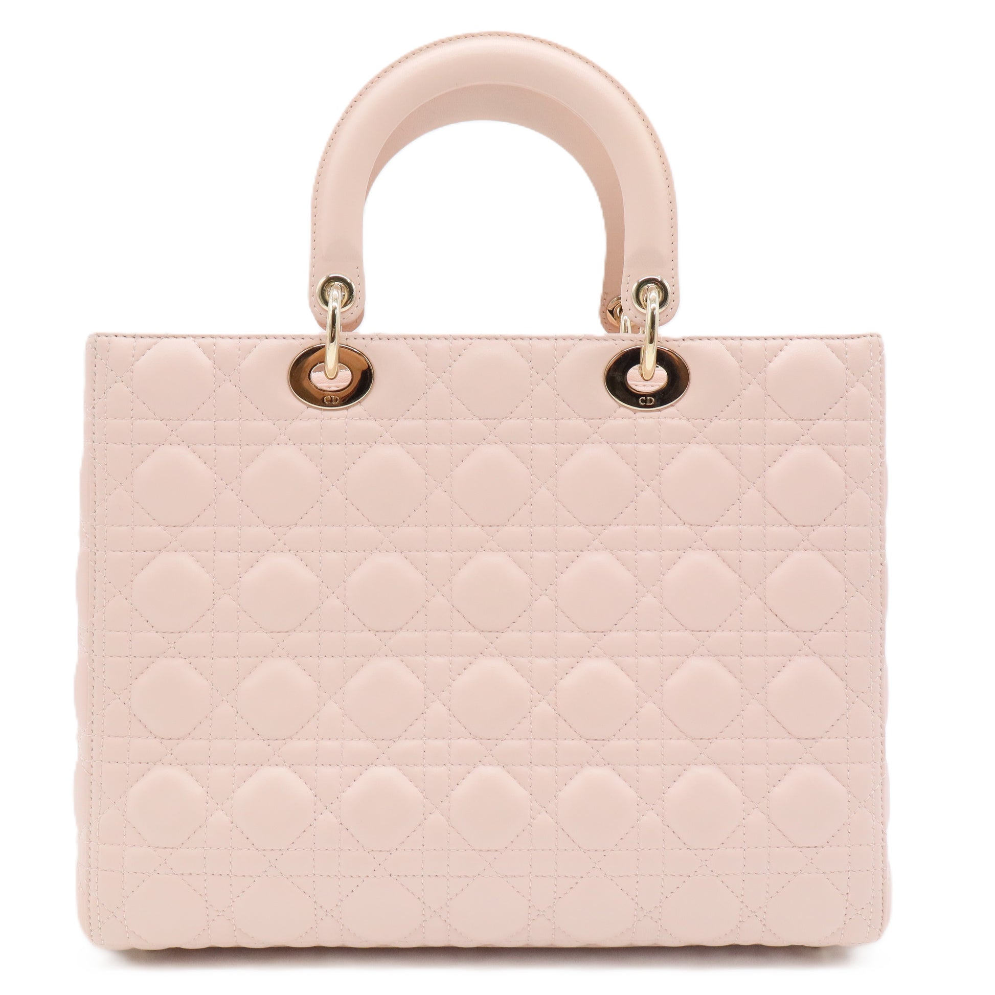 Lambskin Cannage Large Lady Dior Light Pink