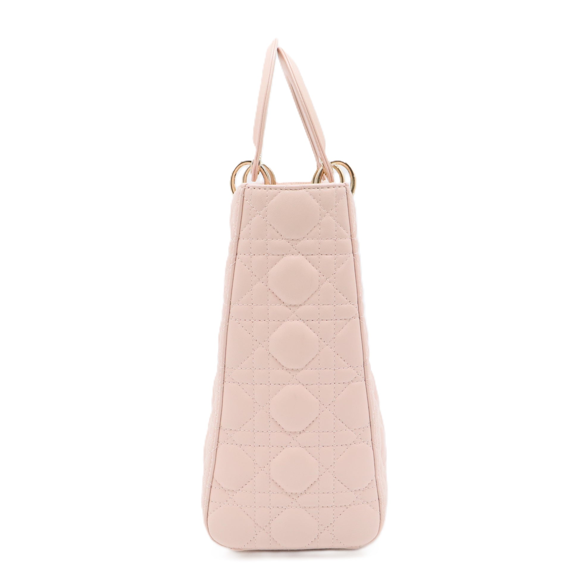 Lambskin Cannage Large Lady Dior Light Pink