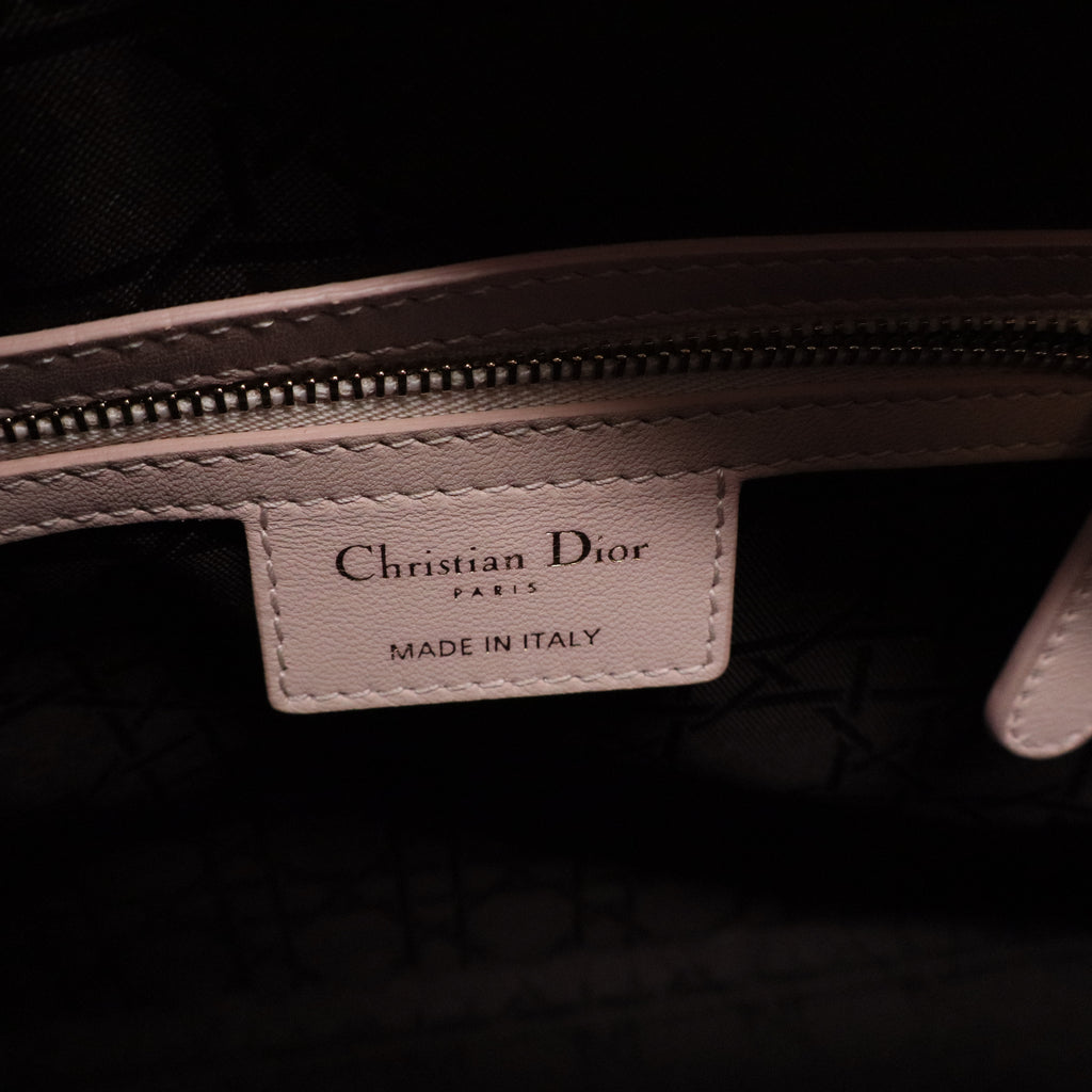 Lambskin Cannage Large Lady Dior Light Pink