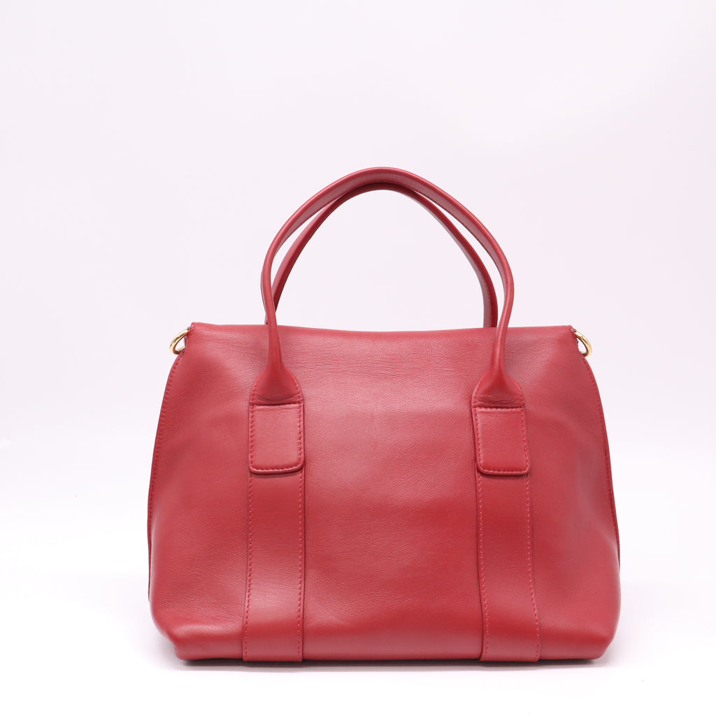Salvatore Ferragamo Quarzo Calfskin Leather Small Sookie Satchel Bag twins B22734