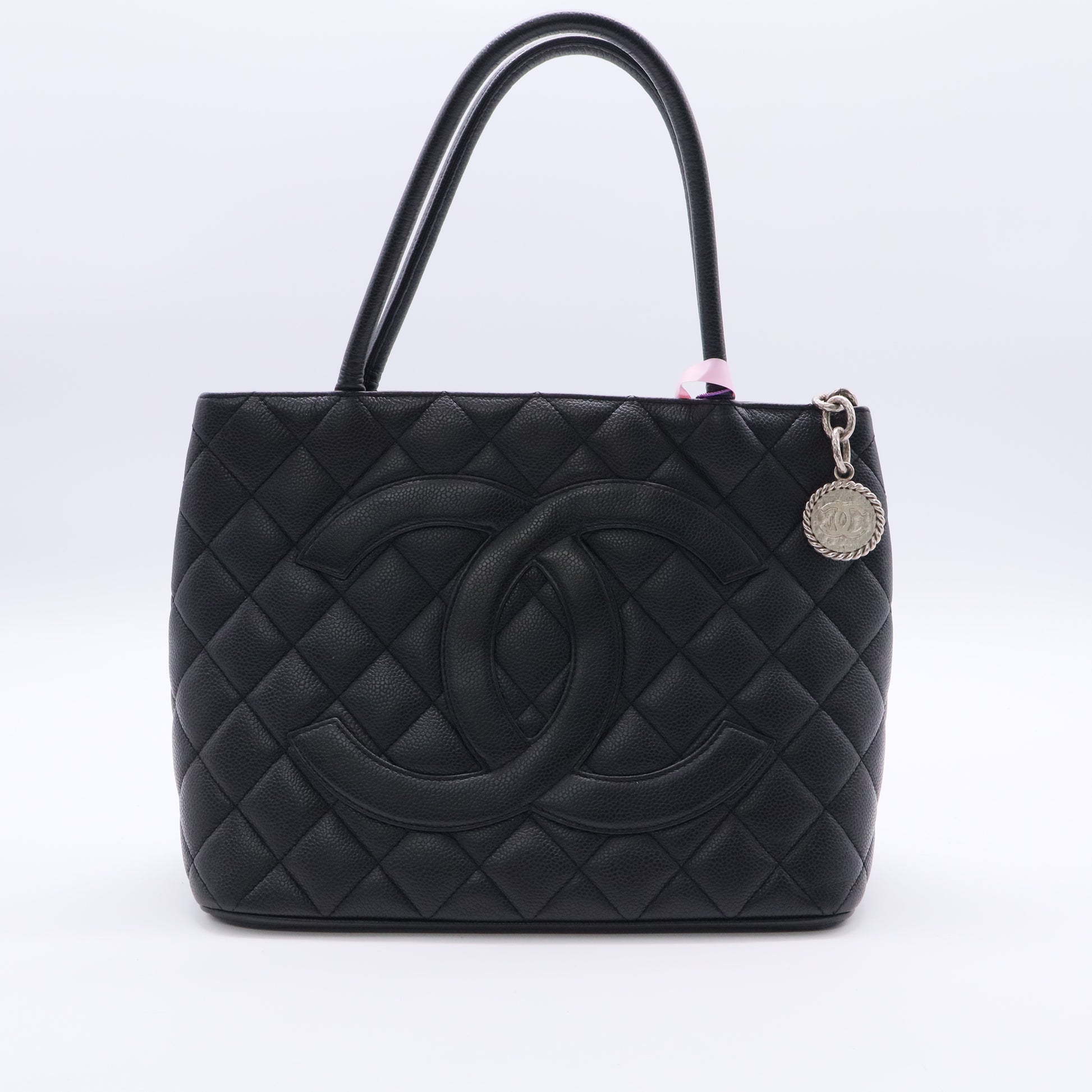 Medallion Tote Quilted Caviar Twins