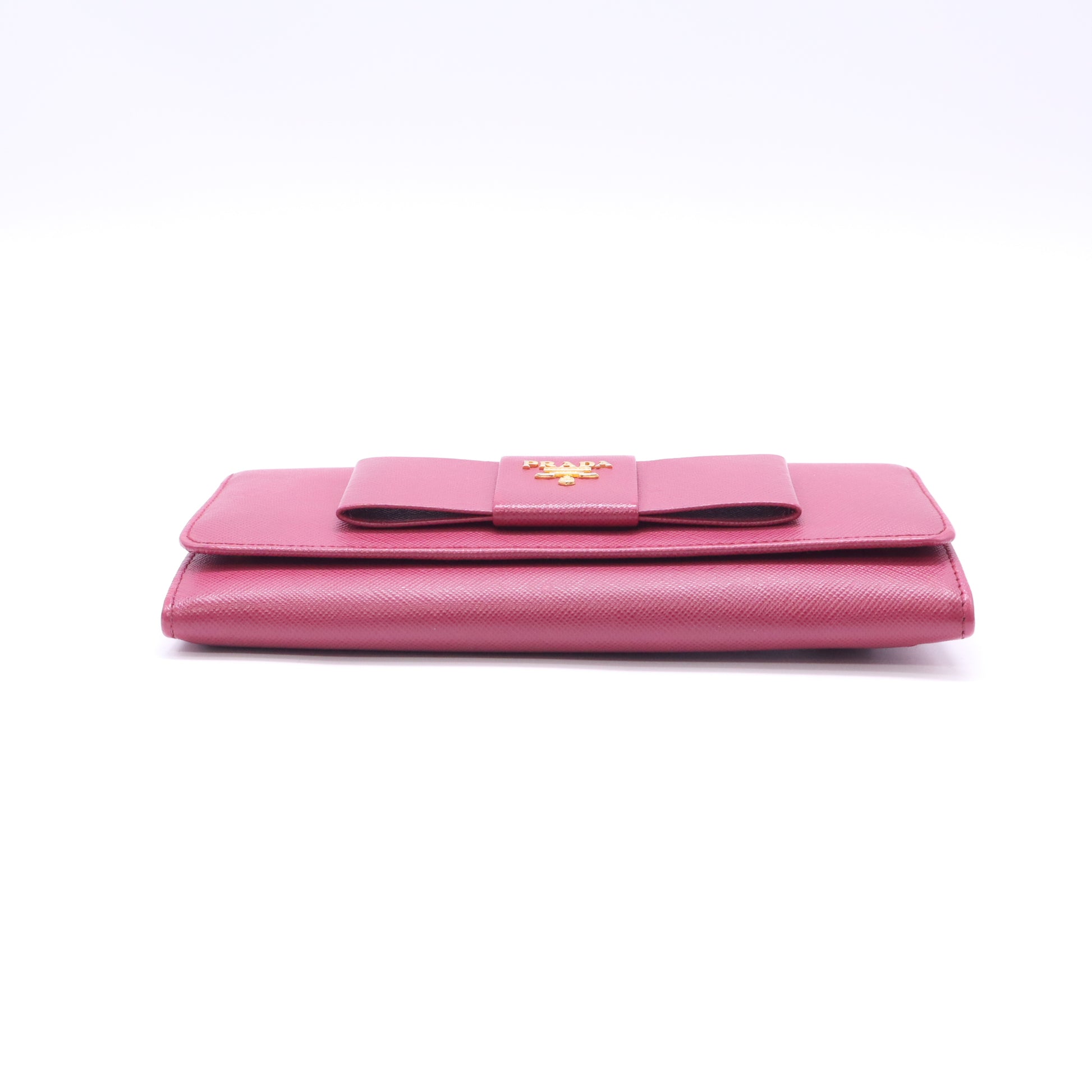 Prada Saffiano Fiocco Bow Continental Wallet W22778