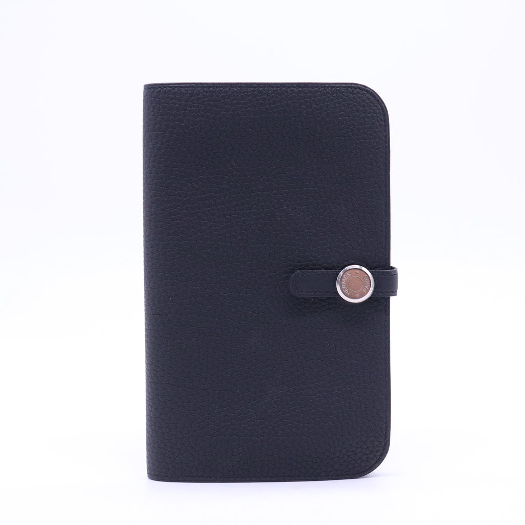 Hermes Dogon - Pocket Hand wallet in black togo leather W20765
