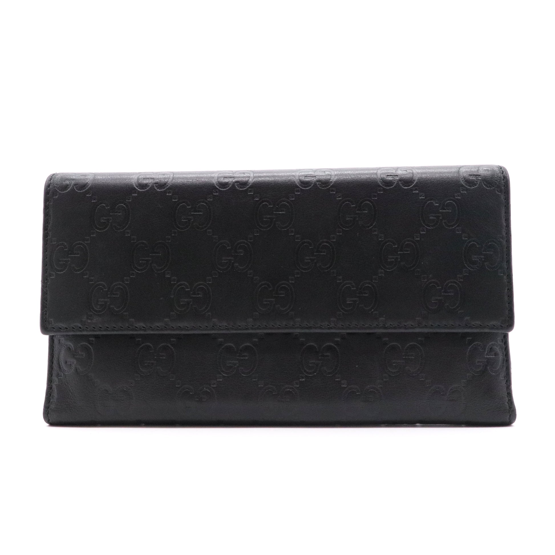 Guccissima Continental Flap Wallet Black