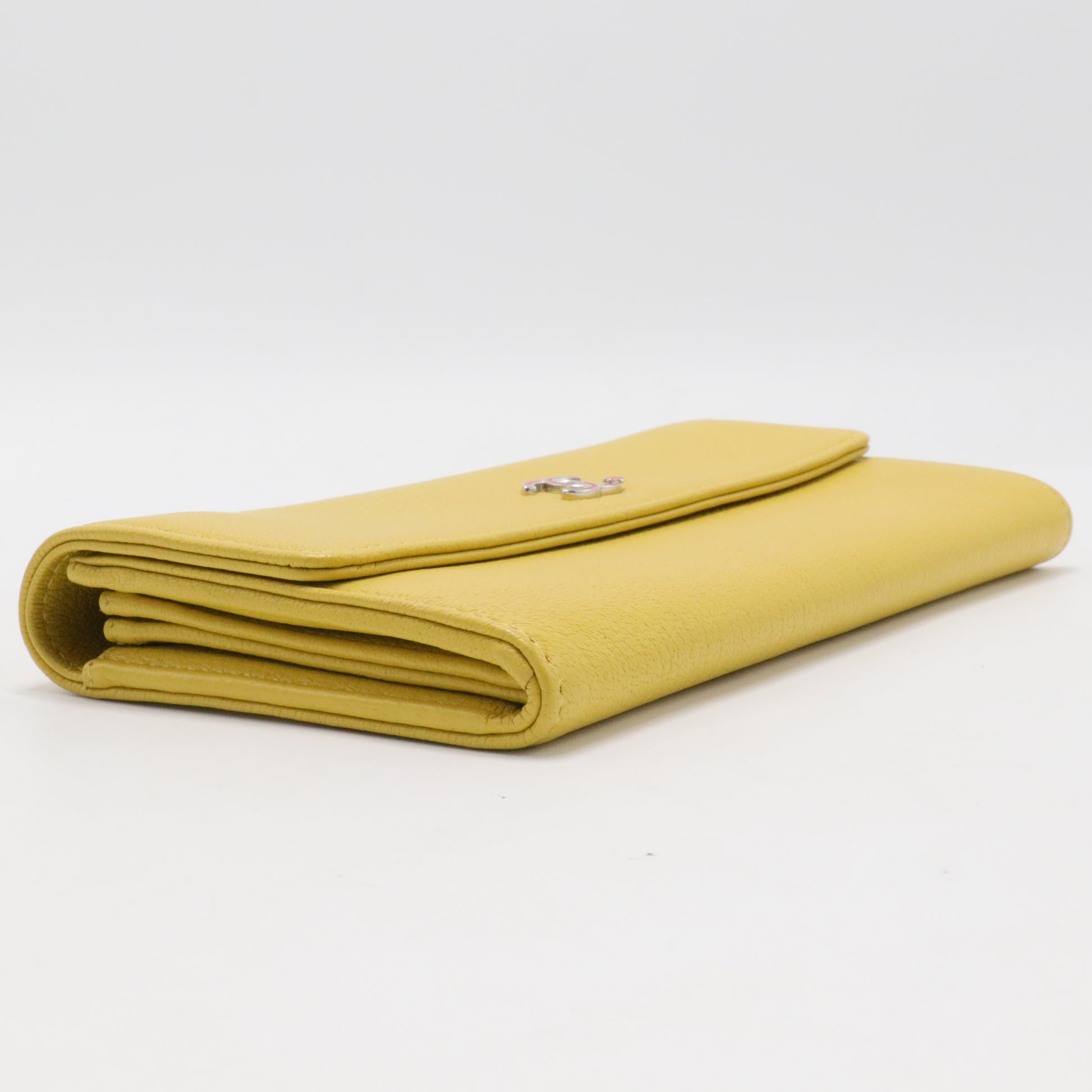 Chanel Long Wallet in Beige Caviar Leather