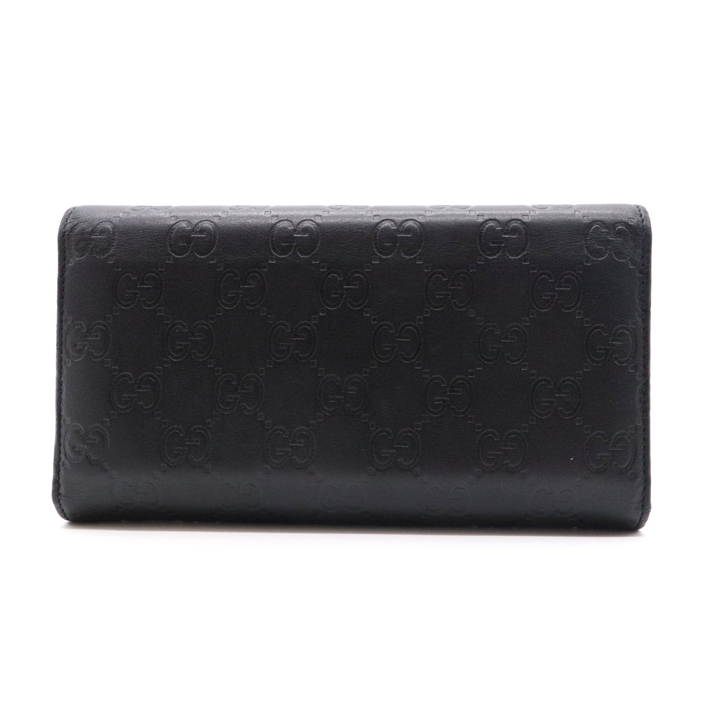 Guccissima Continental Flap Wallet Black