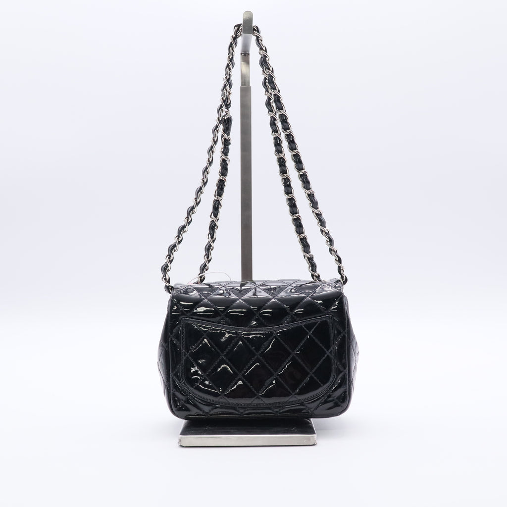 Chanel Classic Patent Mini Square Flap Bag twins