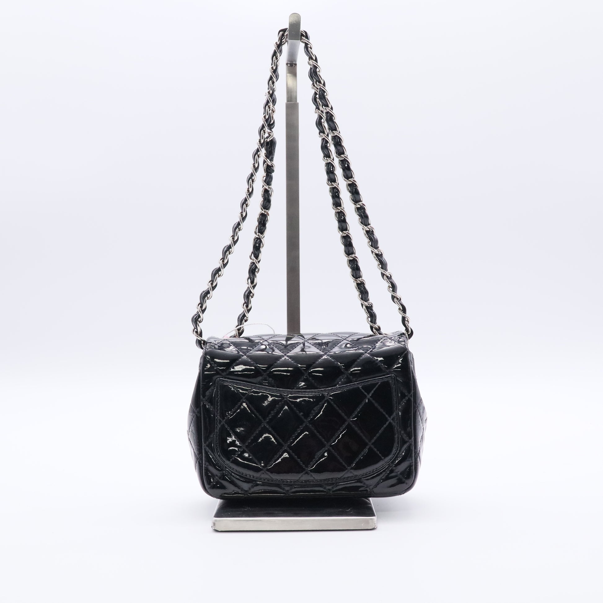 Chanel Classic Patent Mini Square Flap Bag twins