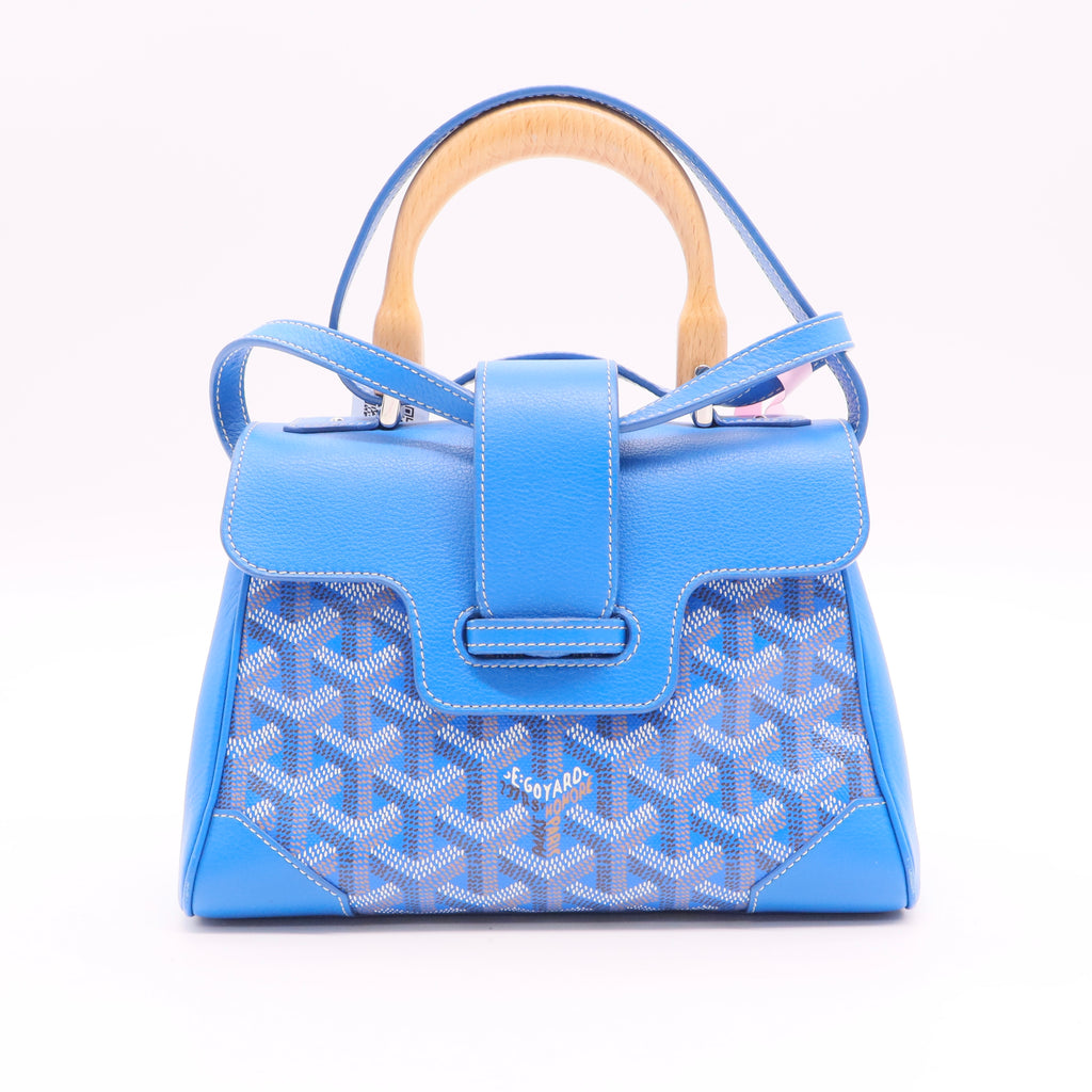 Saigon Top Handle Bag Coated Canvas with Leather Mini J2223 Twins