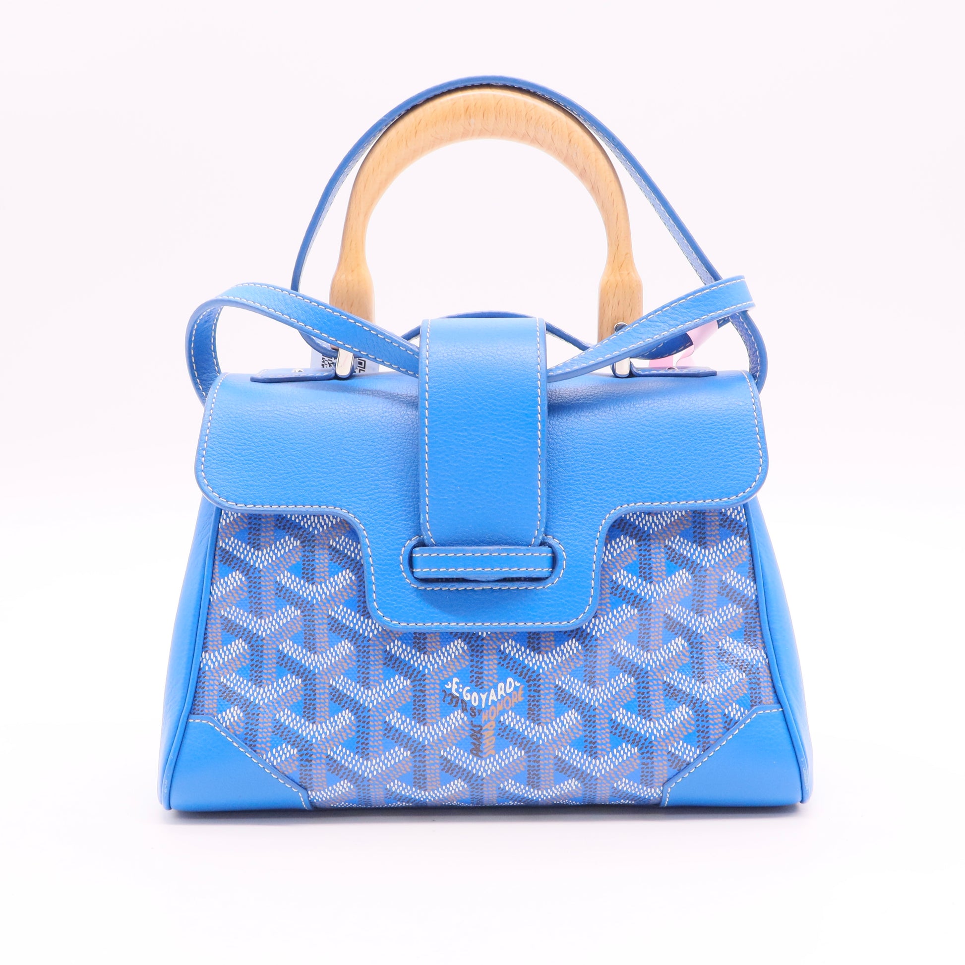 Saigon Top Handle Bag Coated Canvas with Leather Mini J2223 Twins
