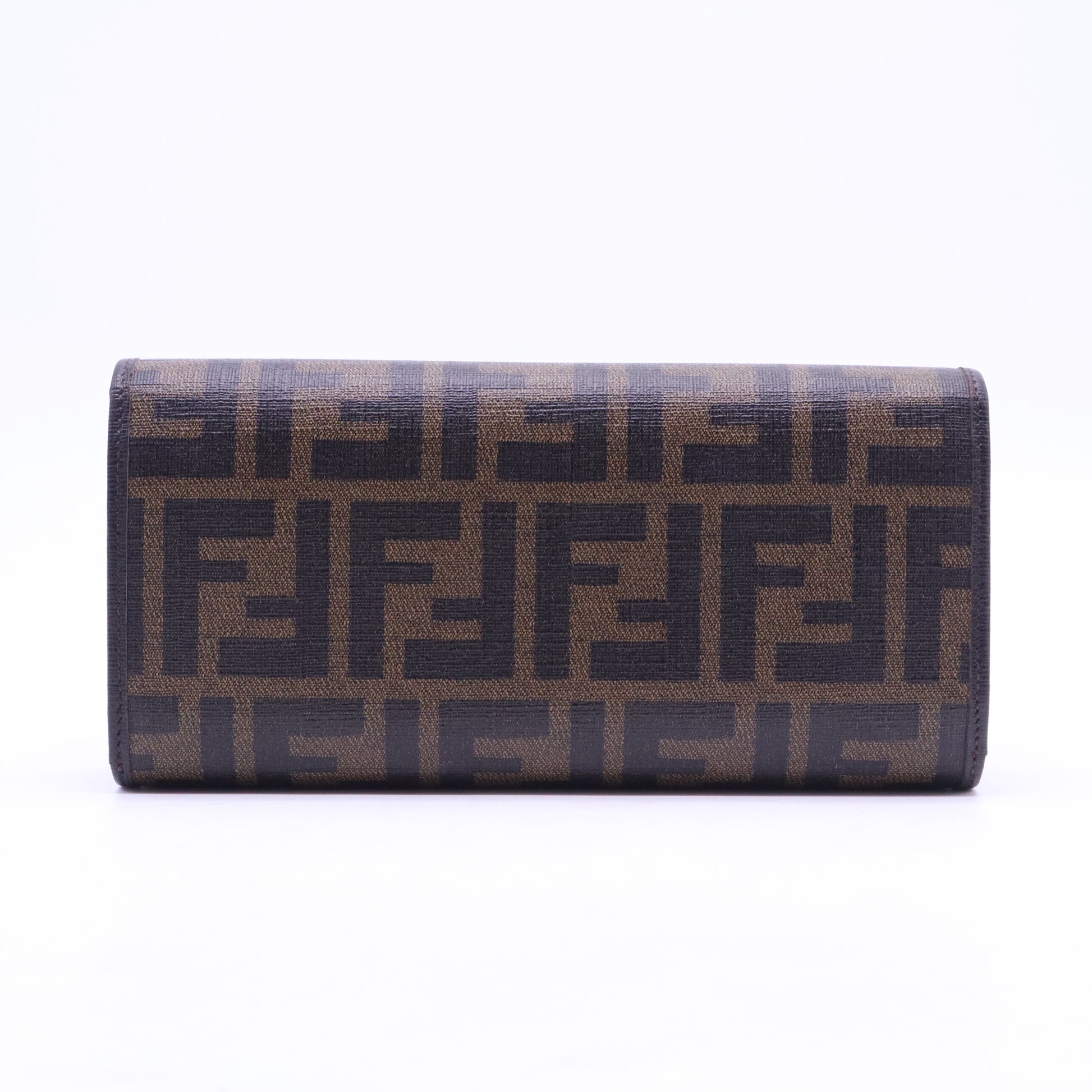 Fendi Tobacco Zucca Coated Canvas Continental Wallet W21041