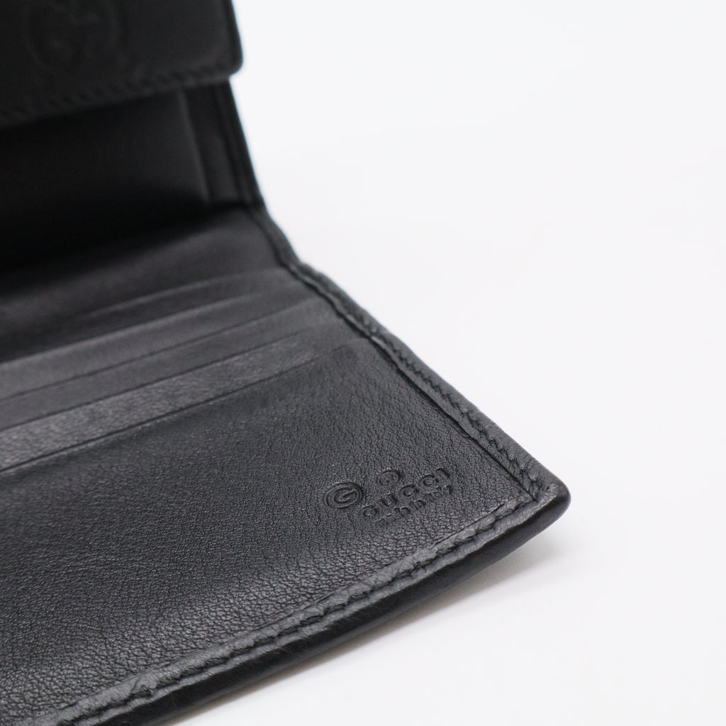 Guccissima Continental Flap Wallet Black