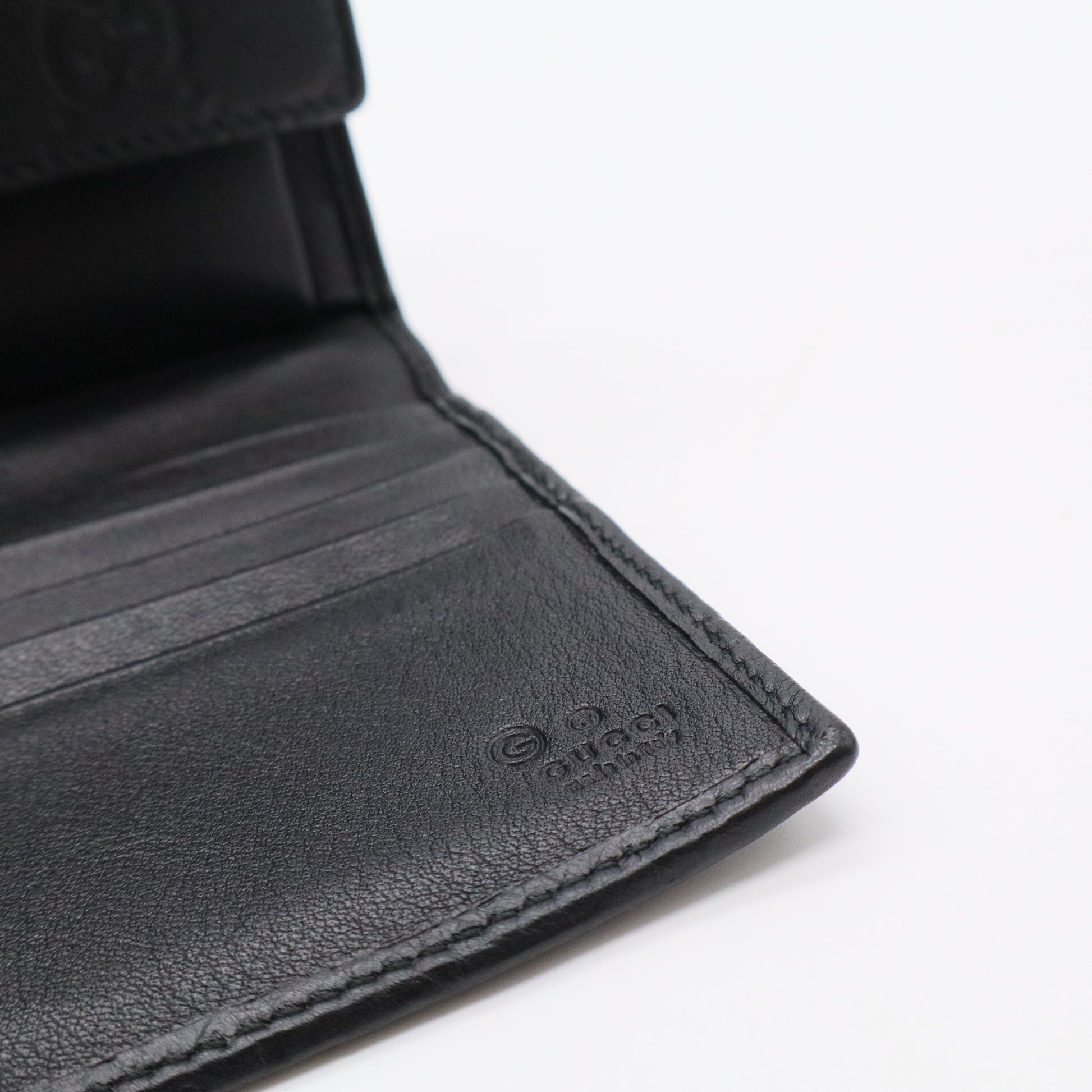 Guccissima Continental Flap Wallet Black