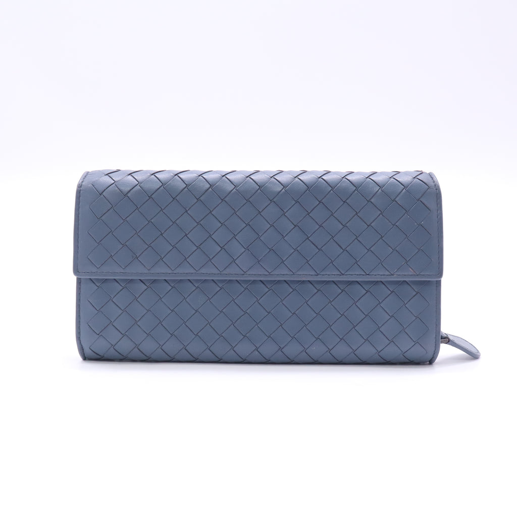 Bottega Veneta Intrecciato Continental Flap Wallet W22784