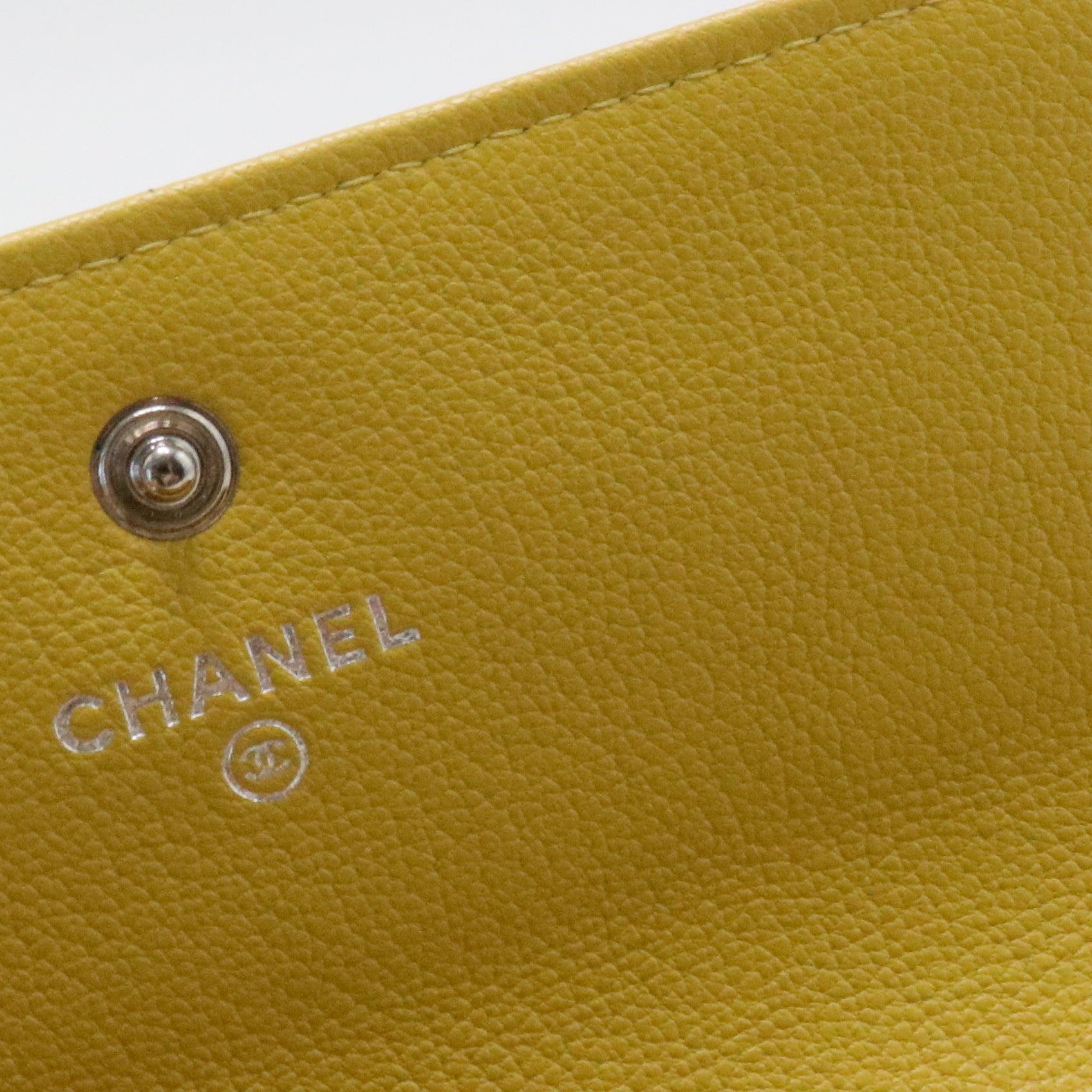 Chanel Long Wallet in Beige Caviar Leather