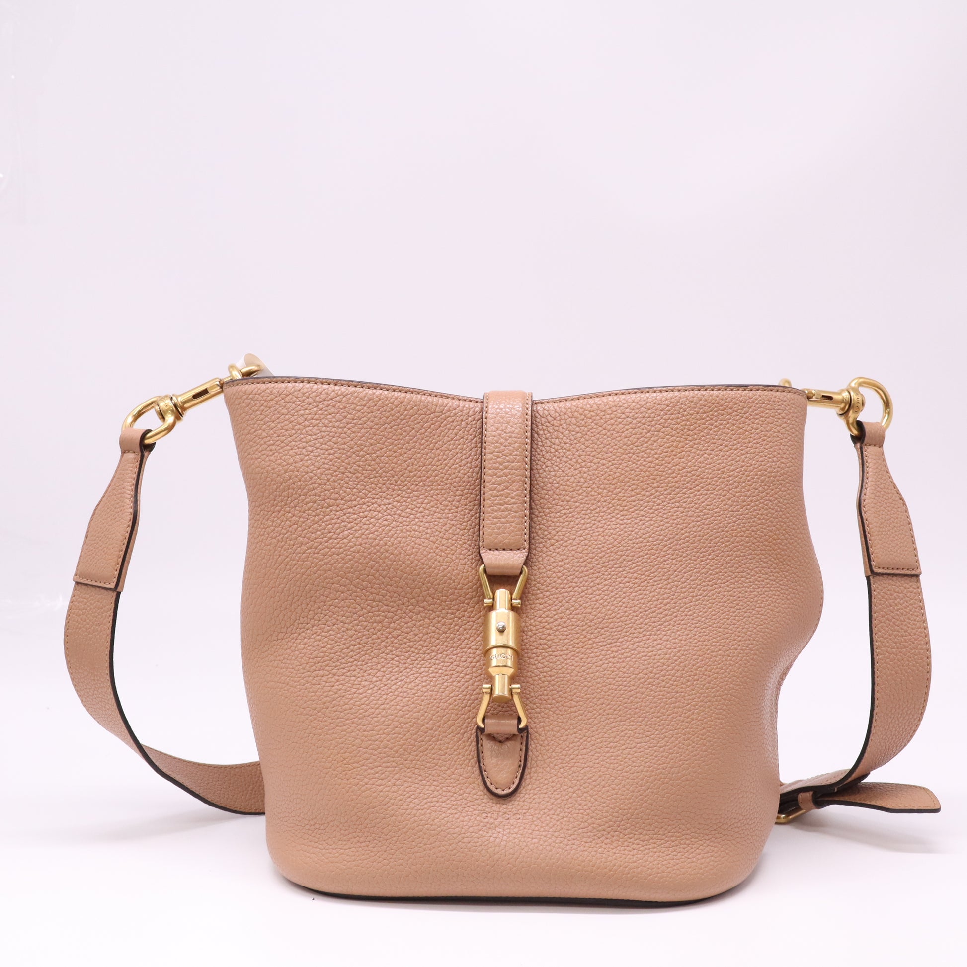 Gucci Neutrel beige Soft Leather Jackie Bucket BagB22673