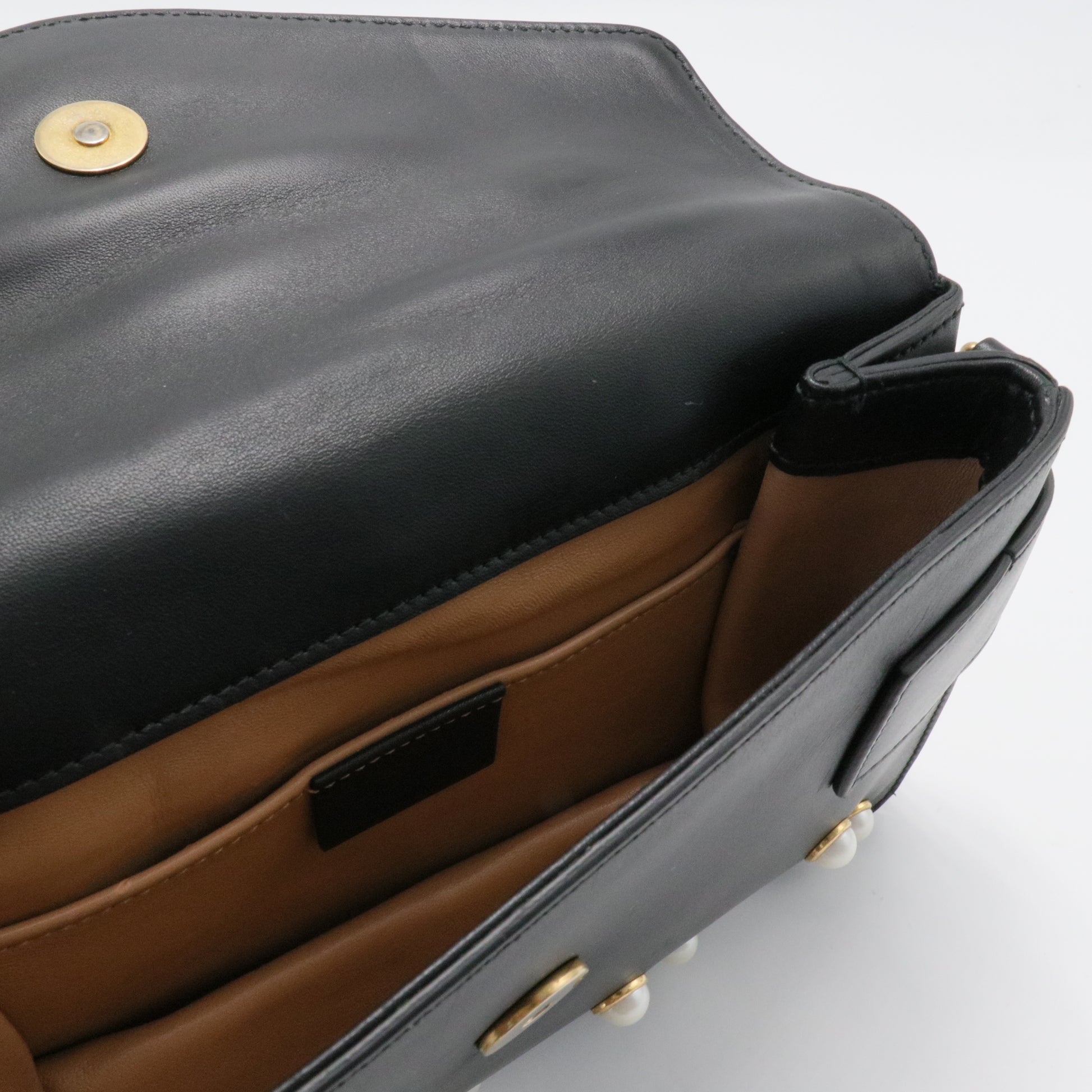 Broadway Pearly Bee Shoulder Bag Embellished Leather Mini