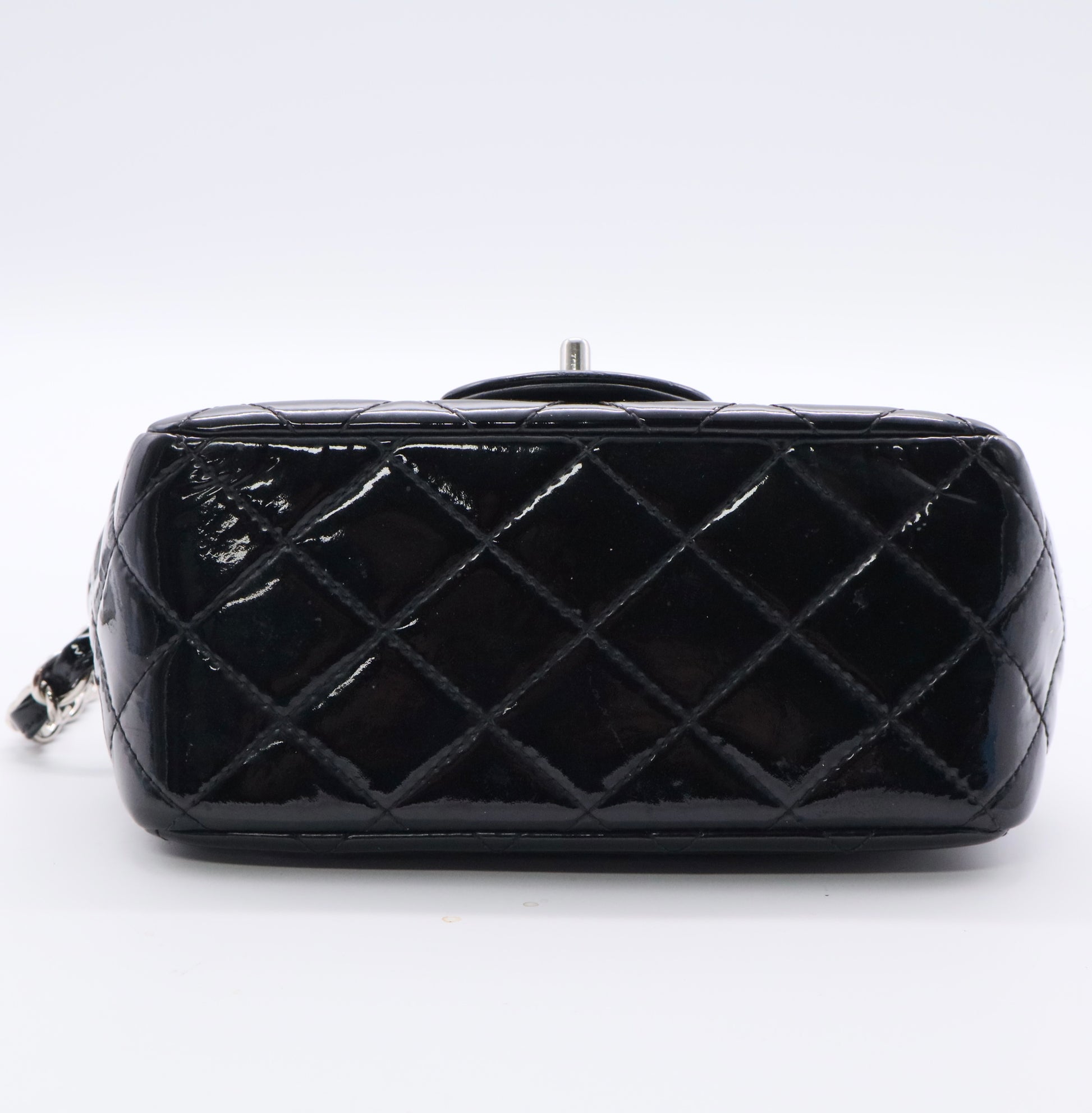 Chanel Classic Patent Mini Square Flap Bag twins
