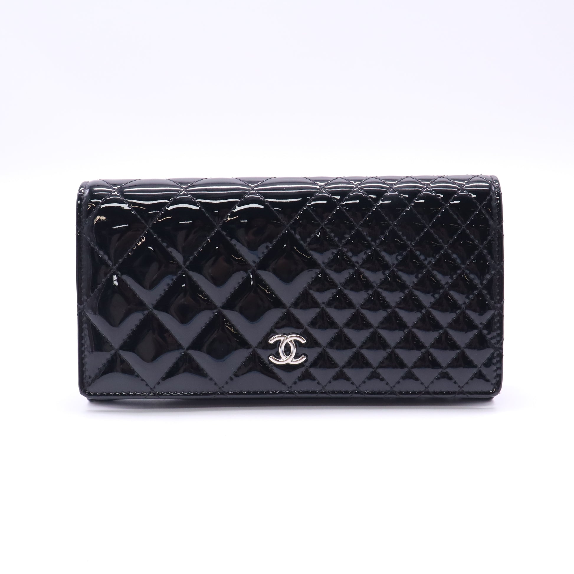 Chanel Classic Long Flap Wallet in Patent Quilted Leather W22817