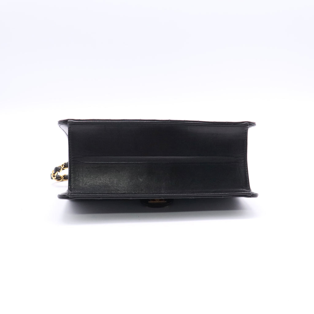 Chanel Timeless classic black leather twins