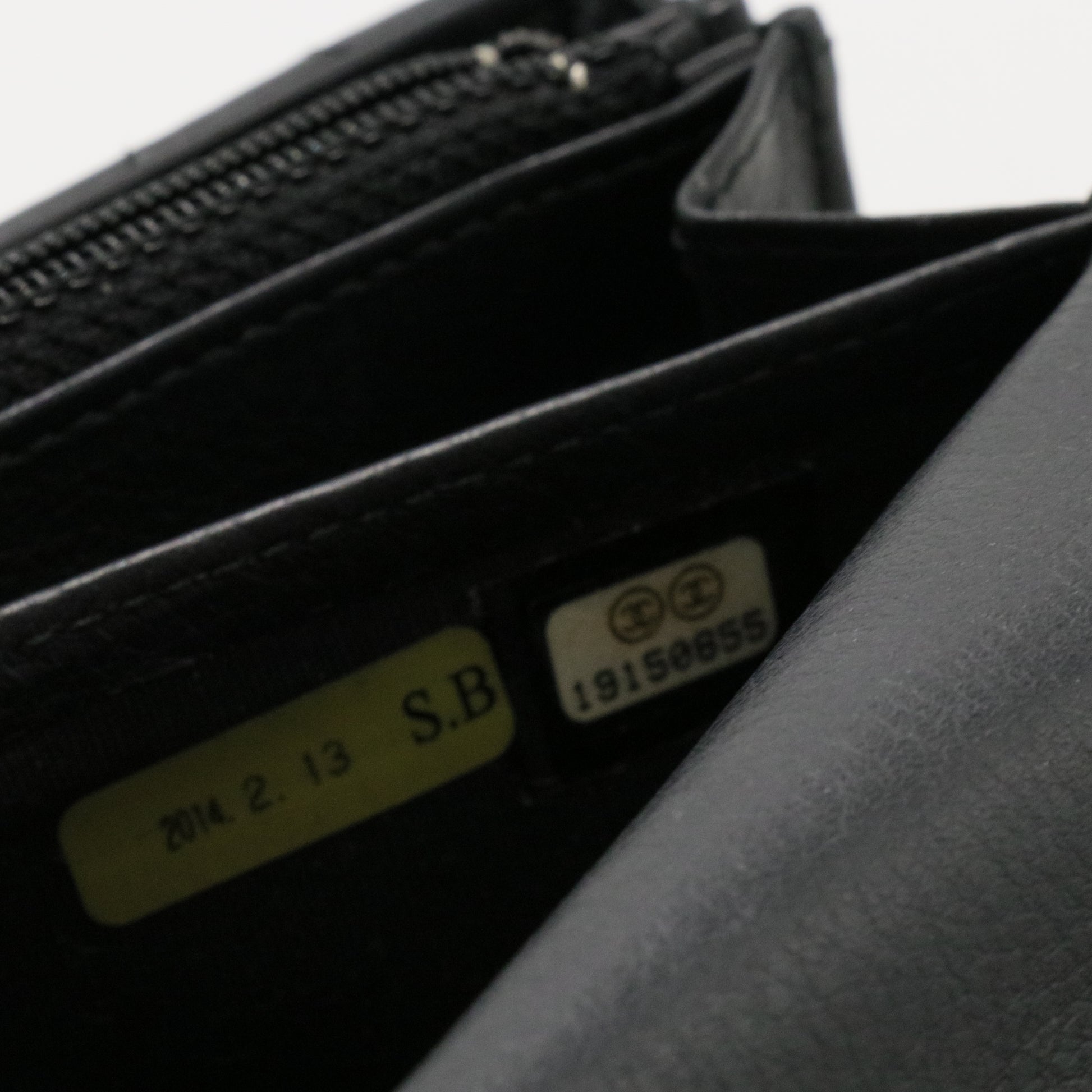 Long Wallet Wild Stitch Leather Black