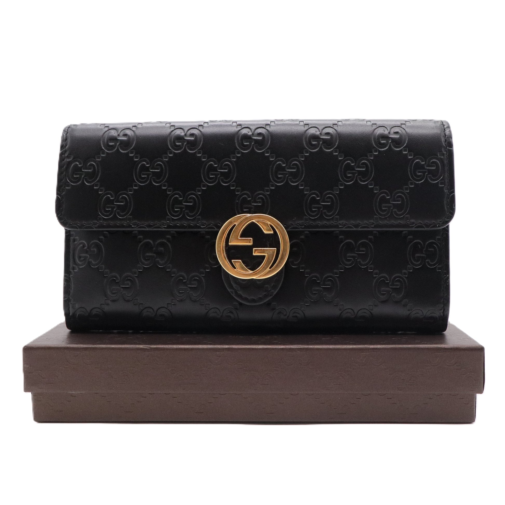 Guccissima Leather GG Icon Continental Wallet