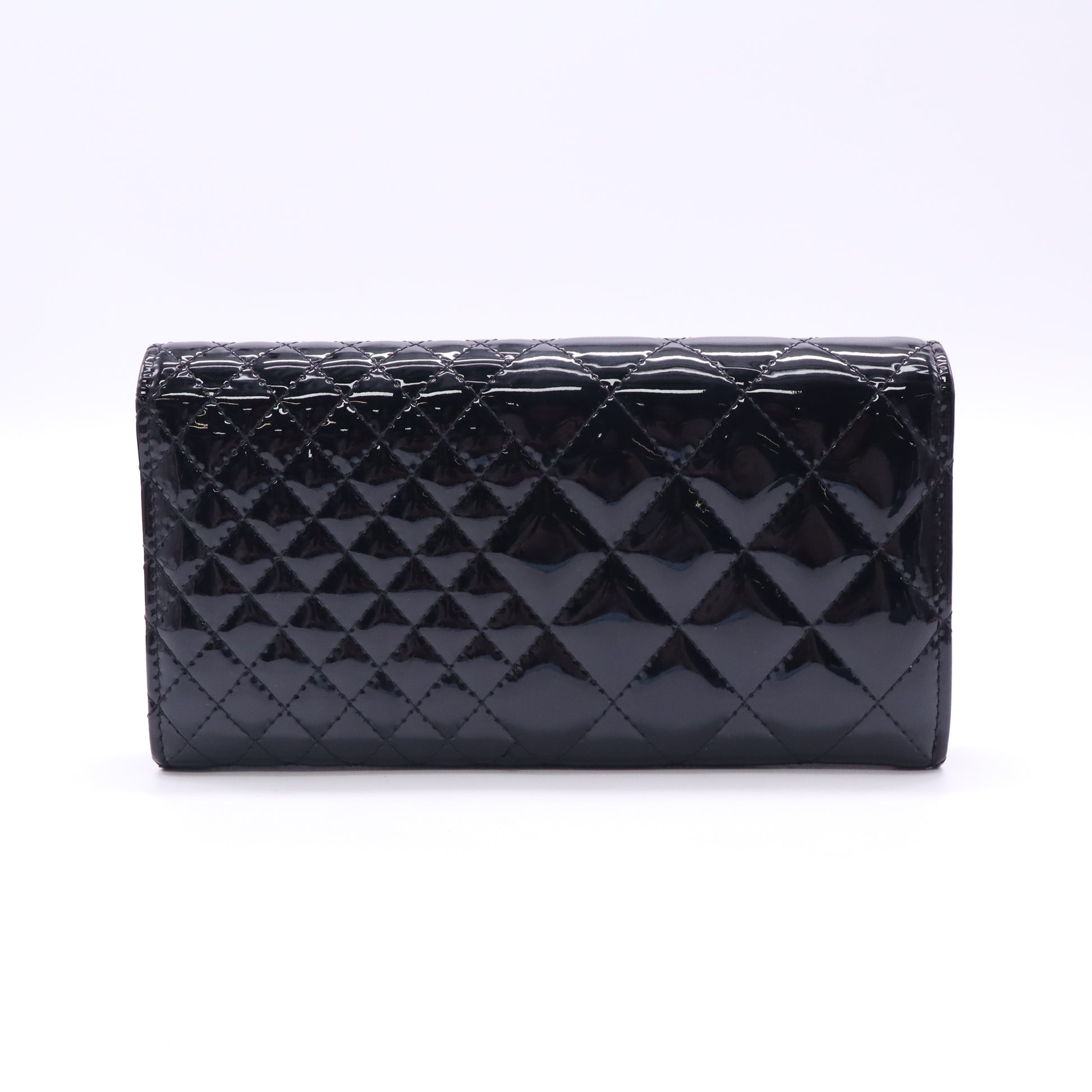 Chanel Classic Long Flap Wallet in Patent Quilted Leather W22817