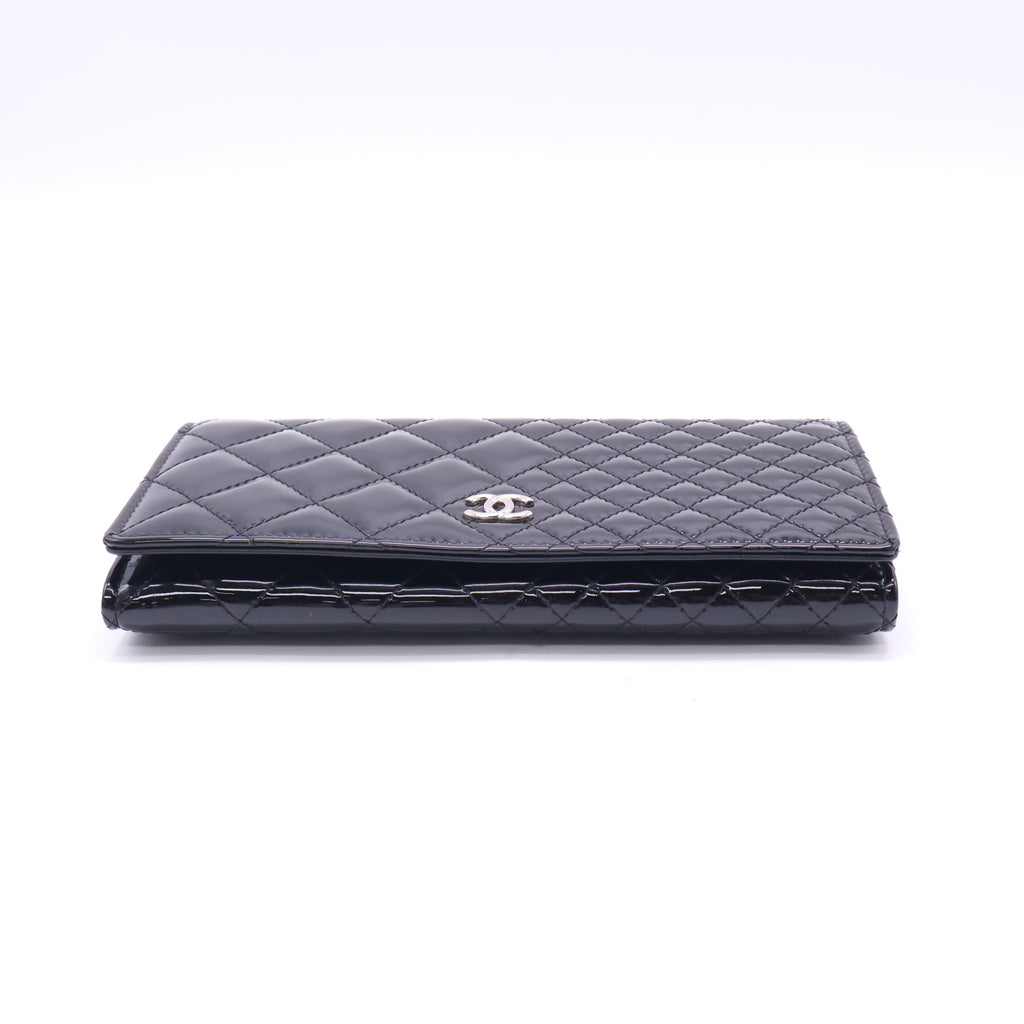 Chanel Classic Long Flap Wallet in Patent Quilted Leather W22817