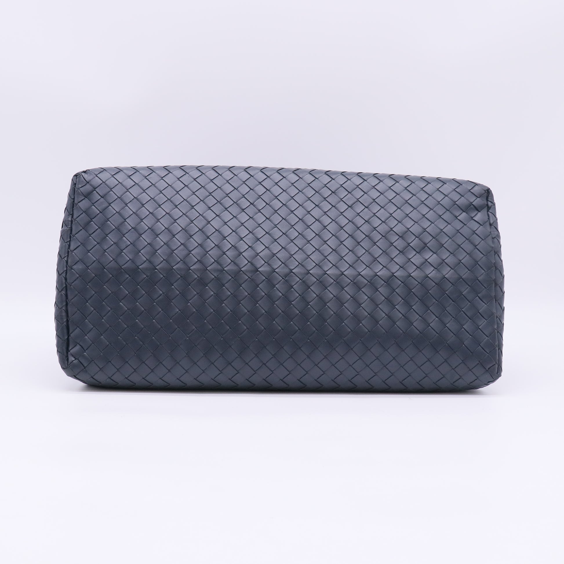 Bottega Veneta Dark Grey Intrecciato Woven Nappa Leather Roma Tote Bag twins B23674