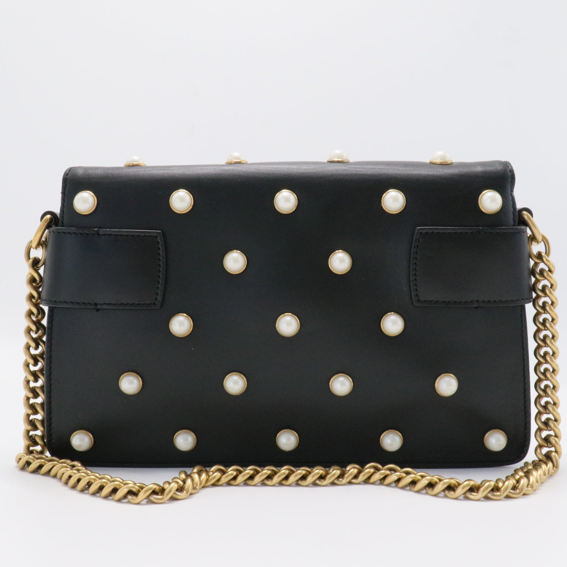 Broadway Pearly Bee Shoulder Bag Embellished Leather Mini