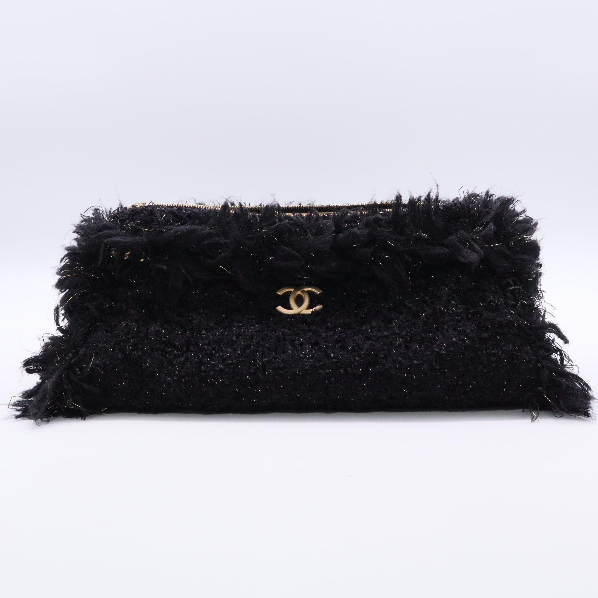 CHANEL 2017 Paris-Cosmopolite Tweed Clutch TWINS