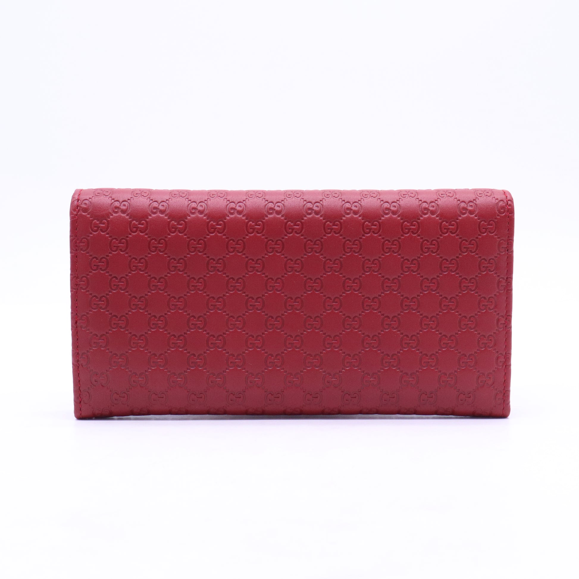 Soft Microguccissima Continental Wallet Red W21051