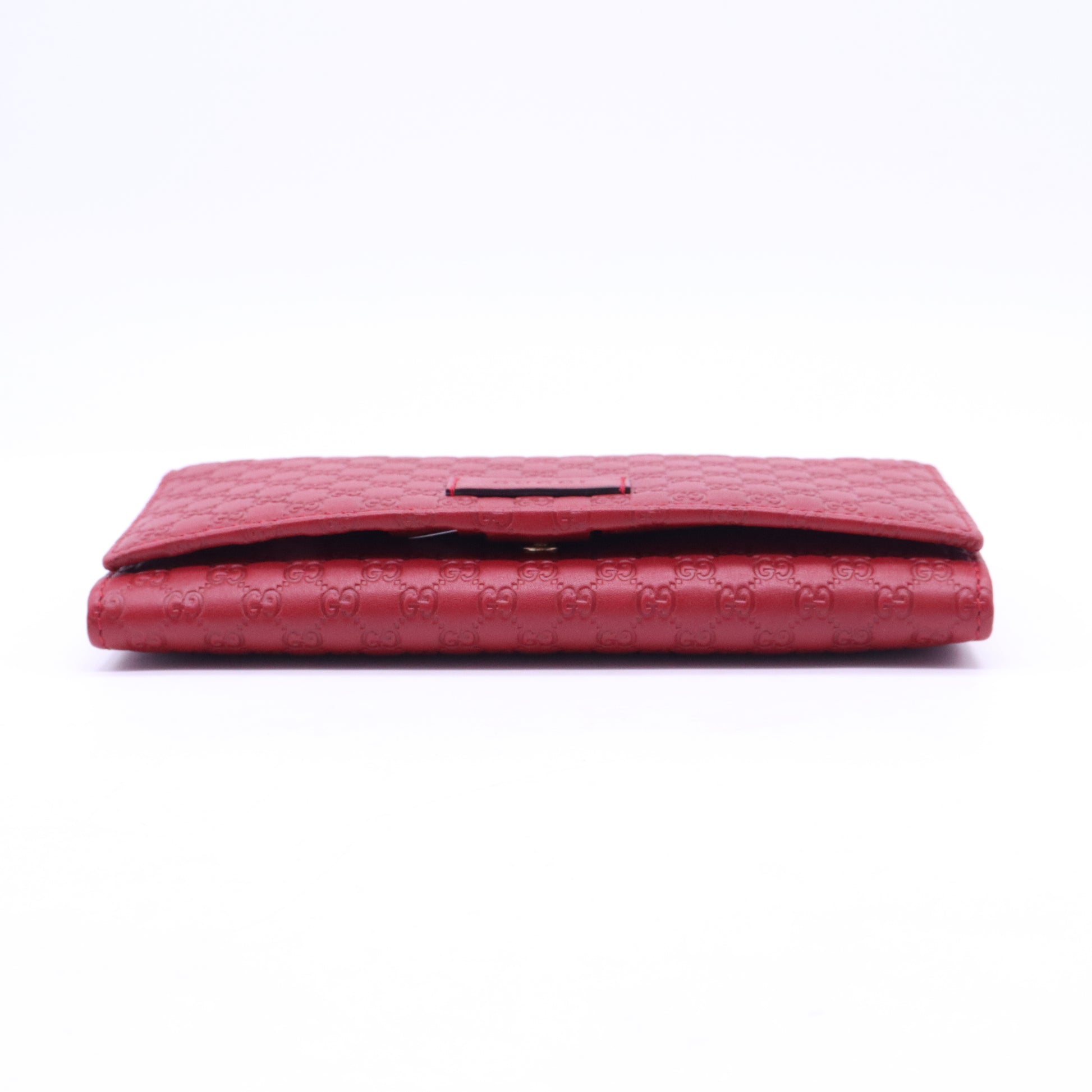 Soft Microguccissima Continental Wallet Red W21051