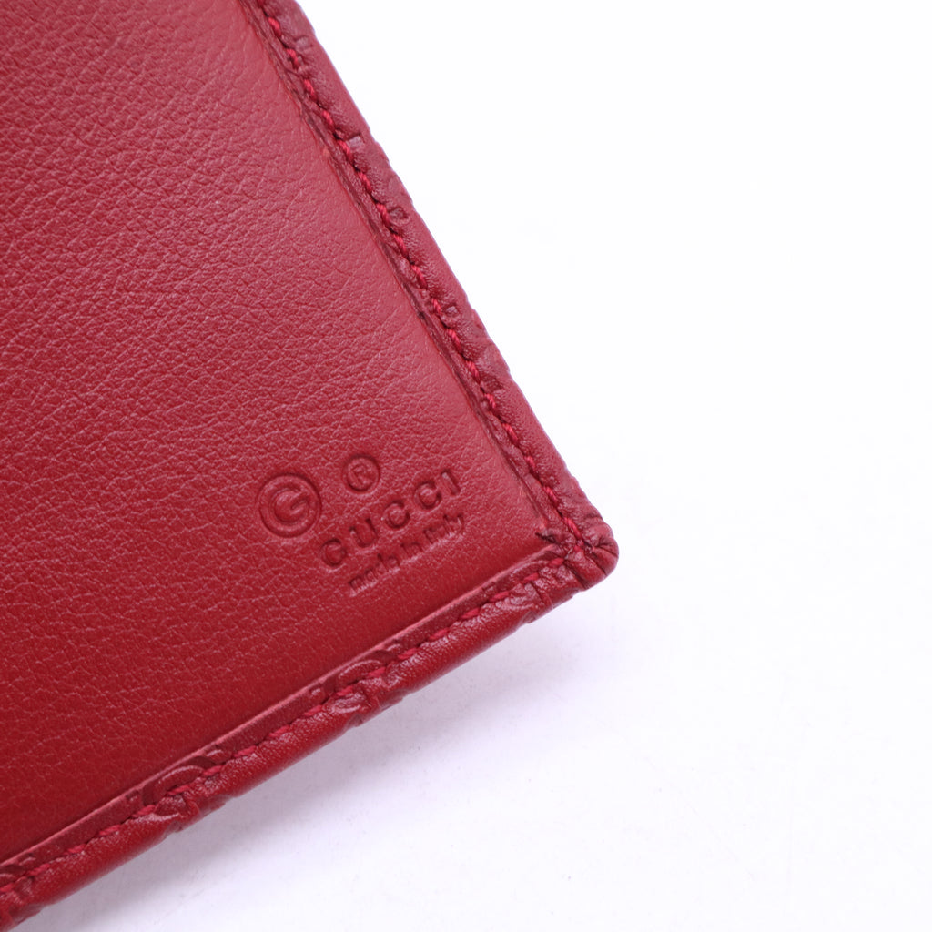Soft Microguccissima Continental Wallet Red W21051