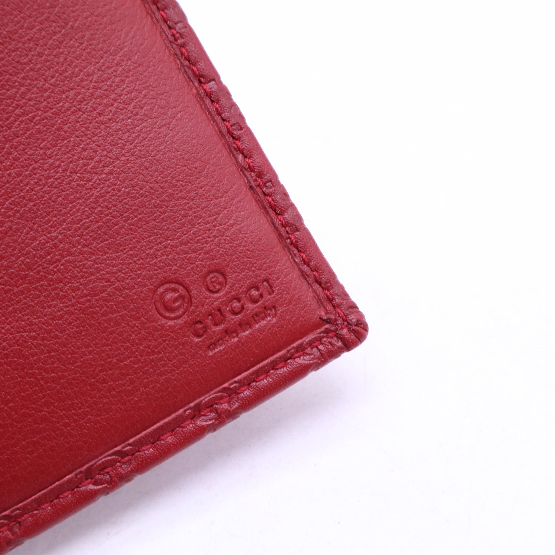 Soft Microguccissima Continental Wallet Red W21051