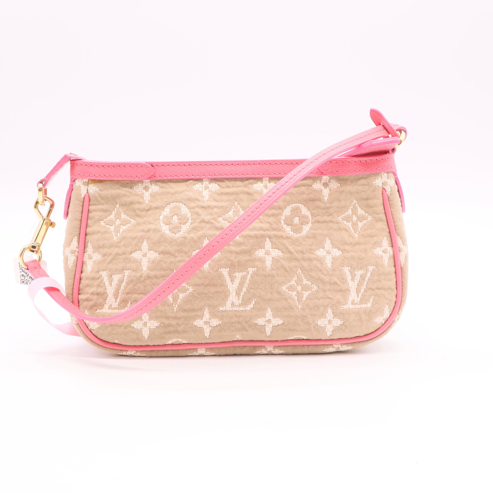 Limited Edition Rose Monogram Sabbia Accessories Pochette Bag Twins