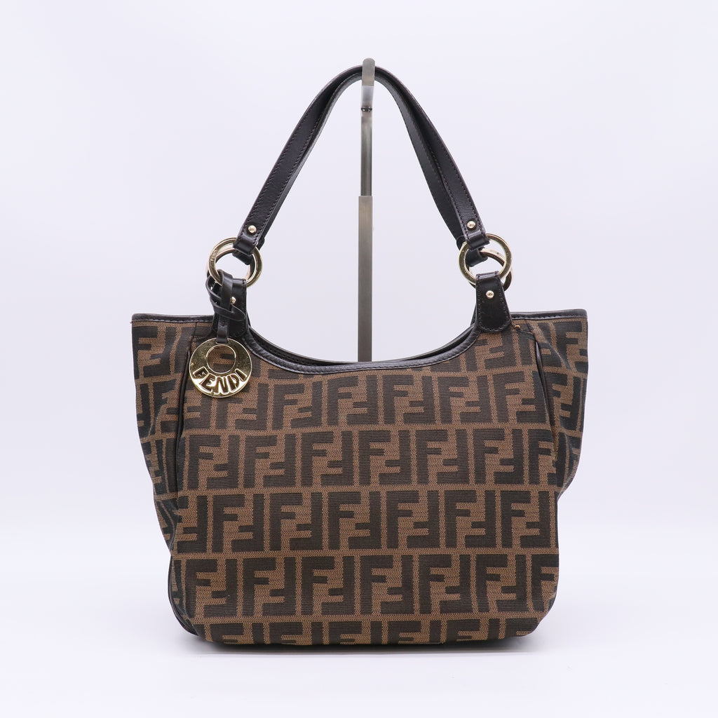 Fendi Zucca Canvas Shoulder Bag B23366