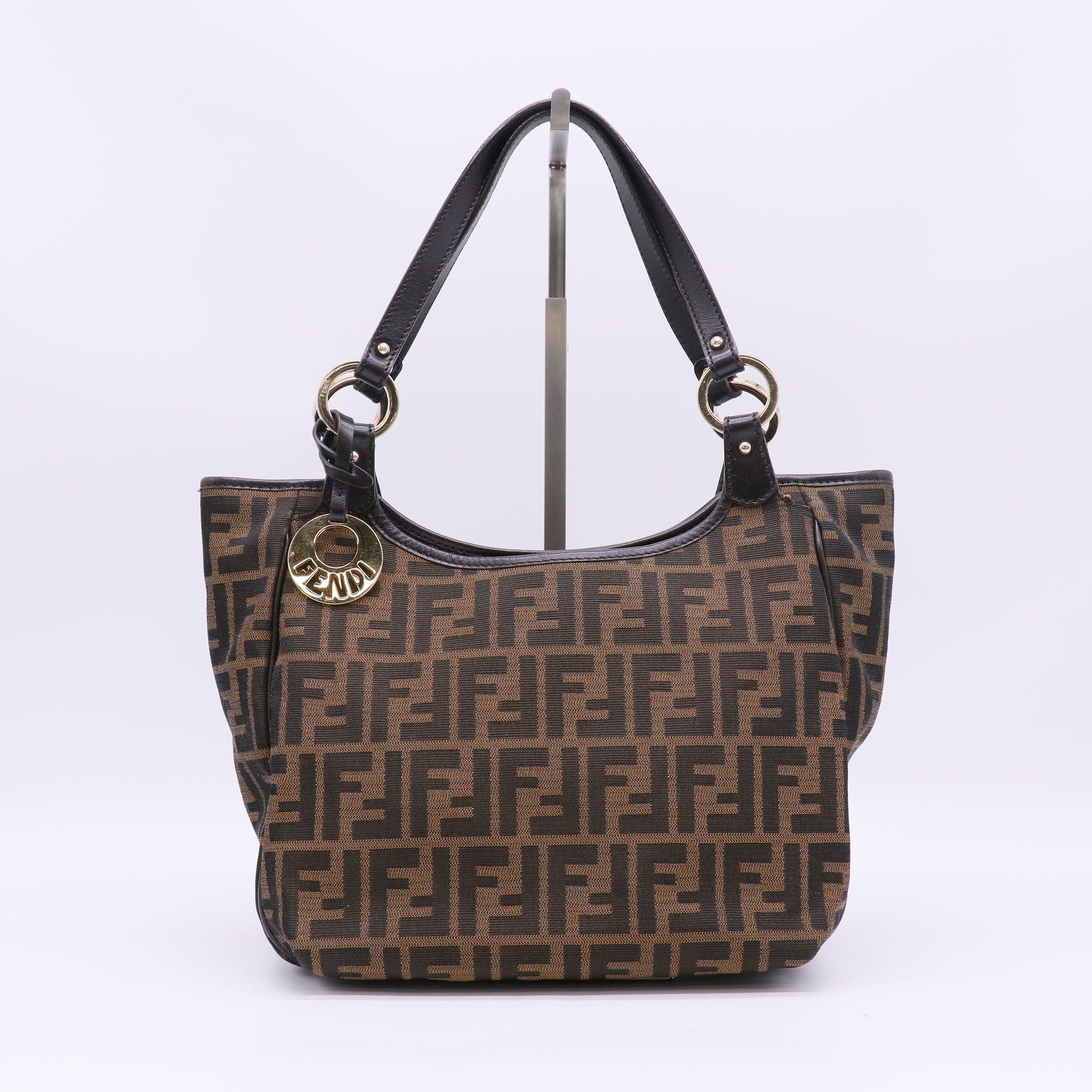 Fendi Zucca Canvas Shoulder Bag B23366