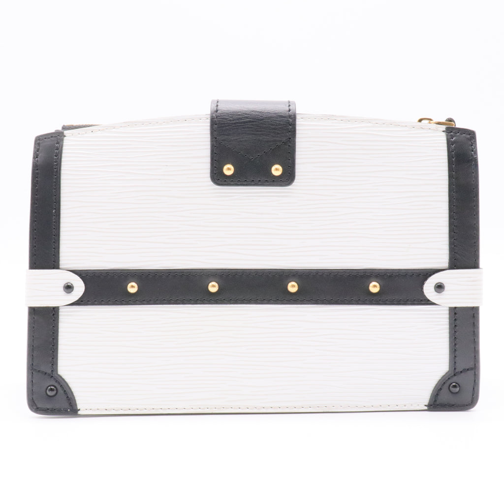 Trunk Clutch Epi Leather White Bag