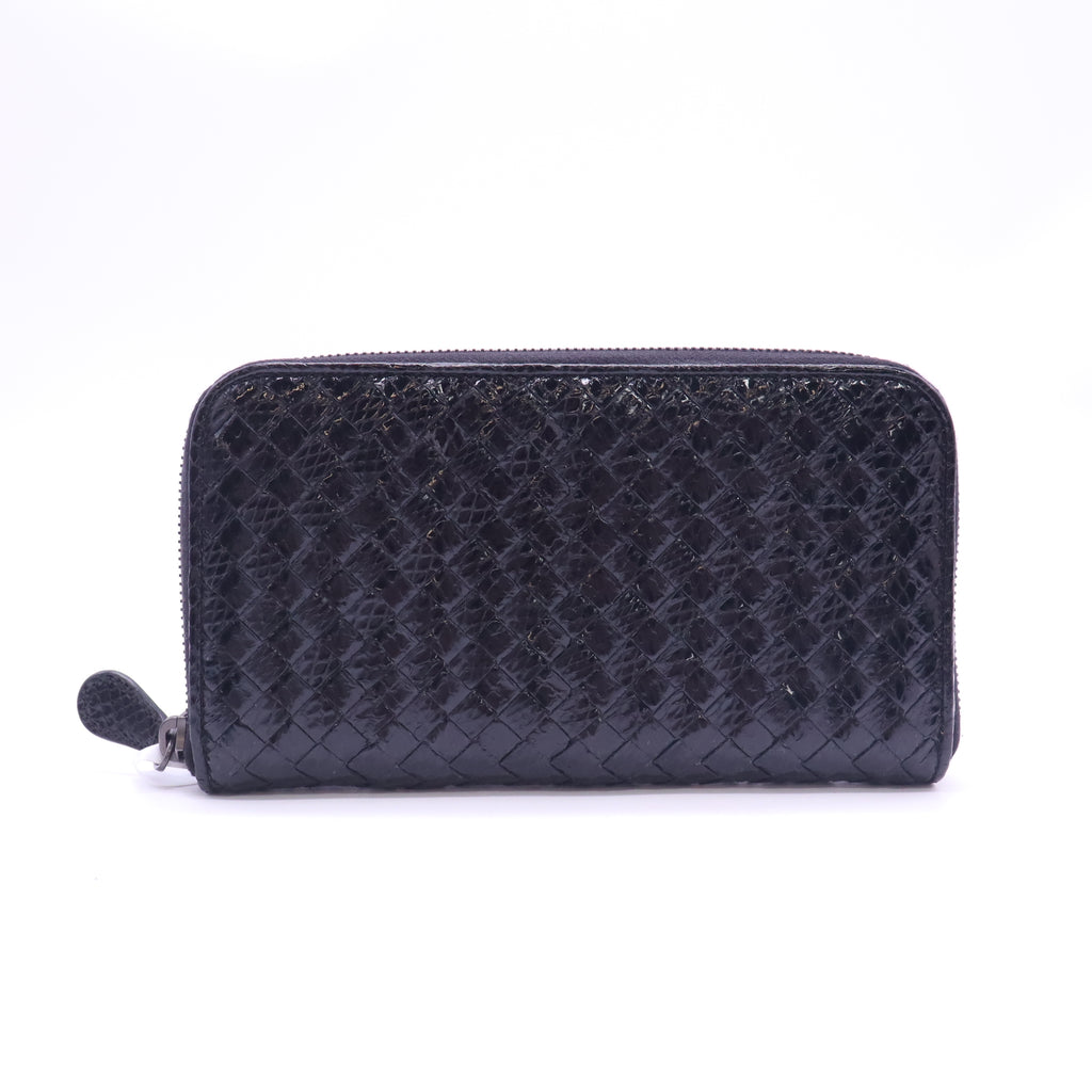 Intrecciato Weave Leather Continental Wallet W23239