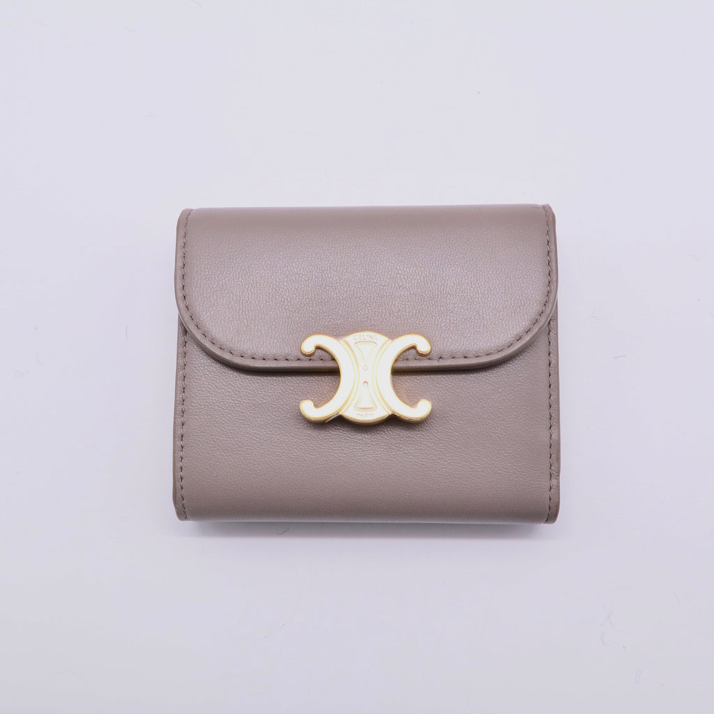 Celine 2022 Triomphe Compact Wallet twins