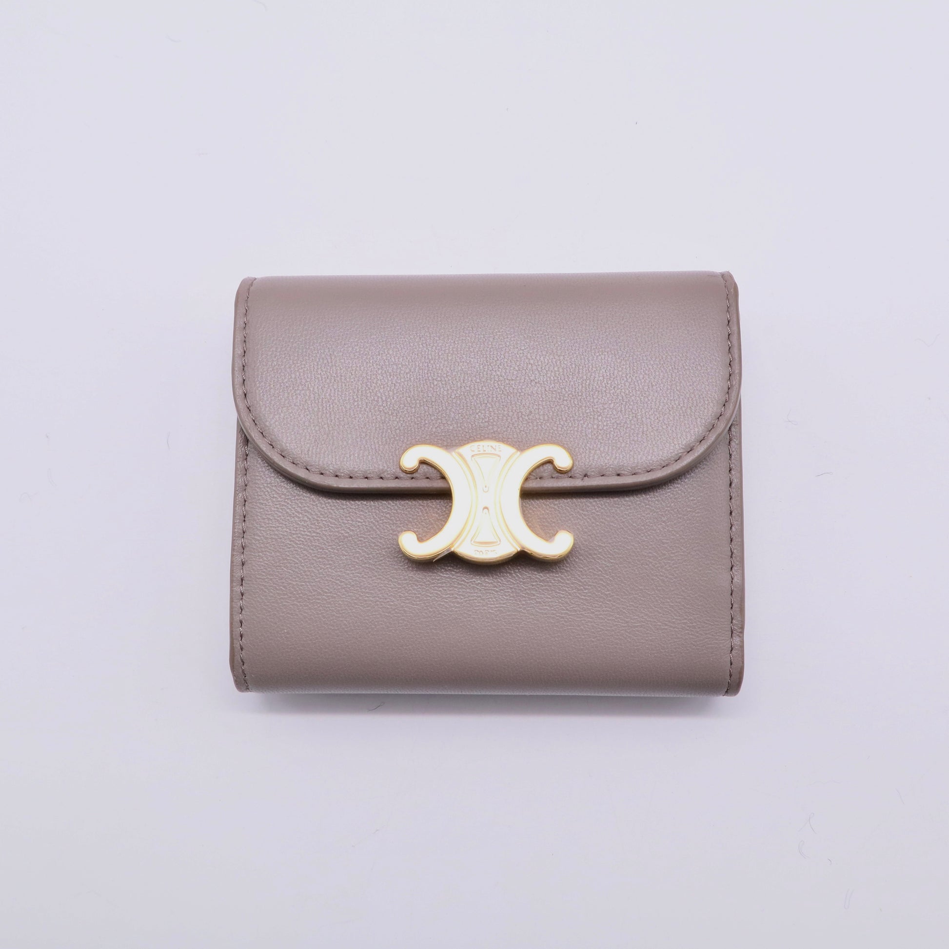 Celine 2022 Triomphe Compact Wallet twins