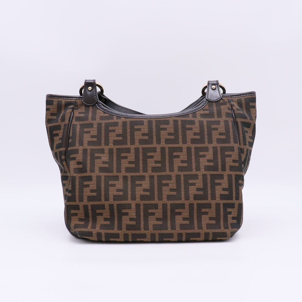 Fendi Zucca Canvas Shoulder Bag B23366