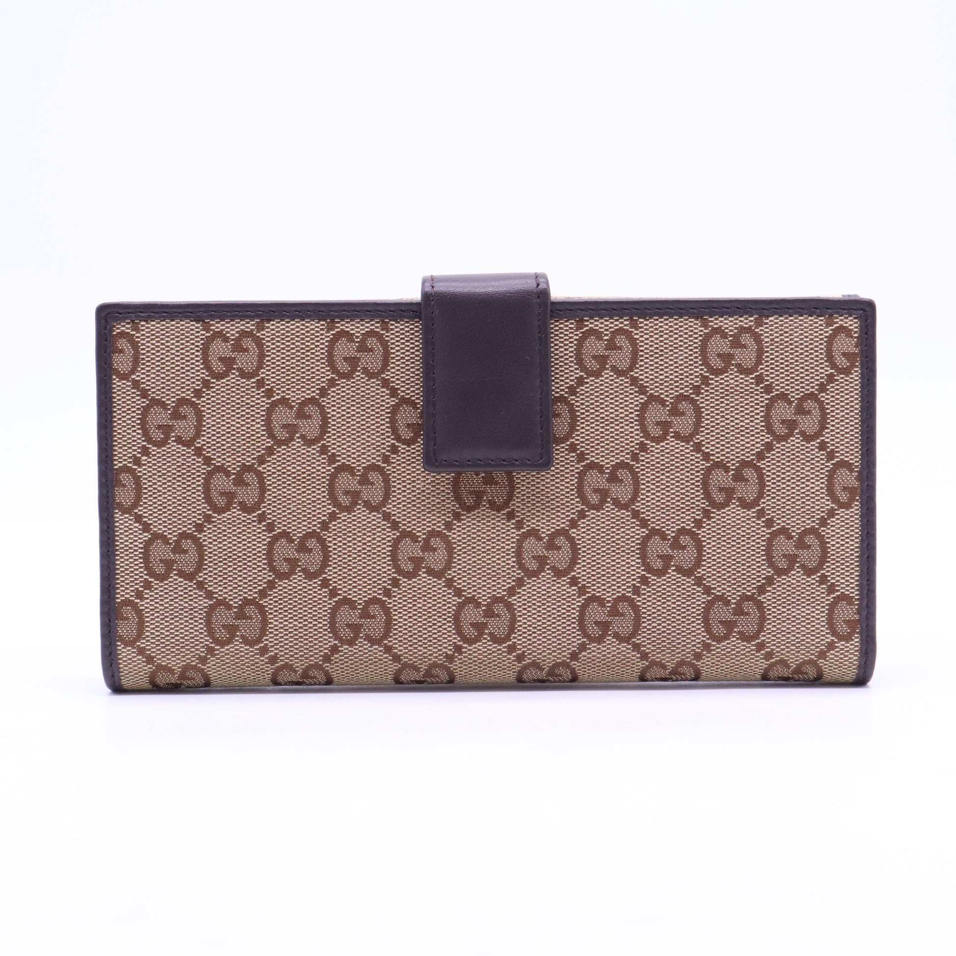Gucci Monogram Margaux Calfskin Dice Compact Trademark Wallet W21047