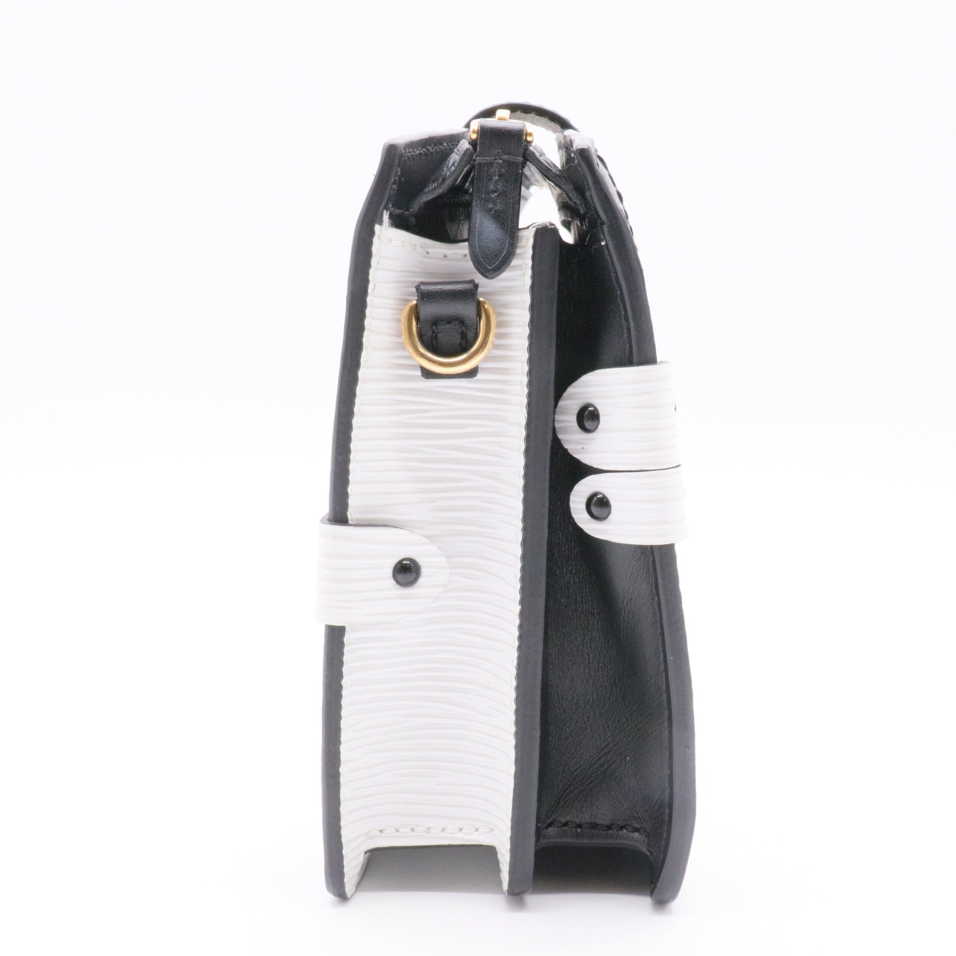 Trunk Clutch Epi Leather White Bag